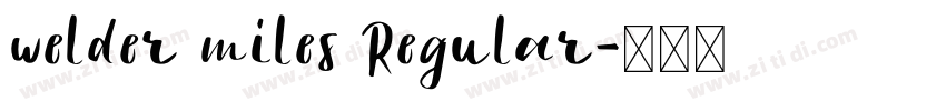 welder miles Regular字体转换